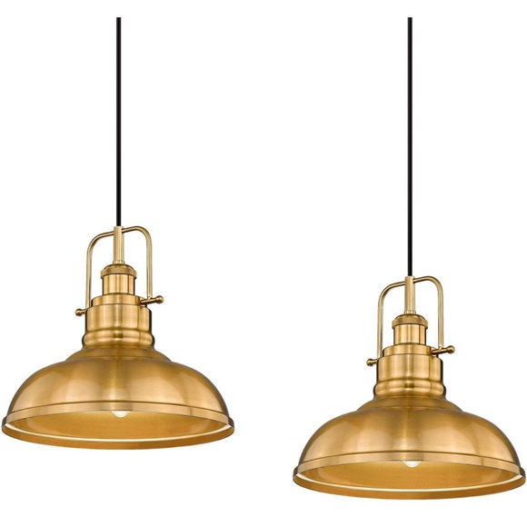 NWT farmhouse 2 pack pendant lights in gold - Picture 1 of 6